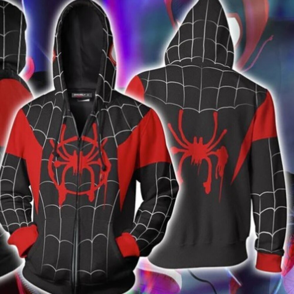Spider-Man Miles Morales Cosplay Hoodie Jacket S (Can Fit M) - Picture 2 of 10